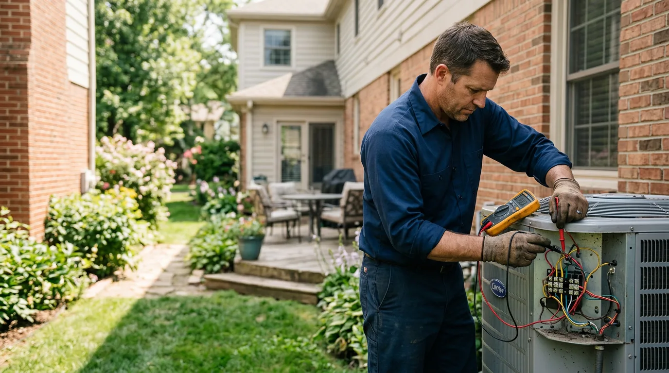HVAC technician working near Chatsworth, IL